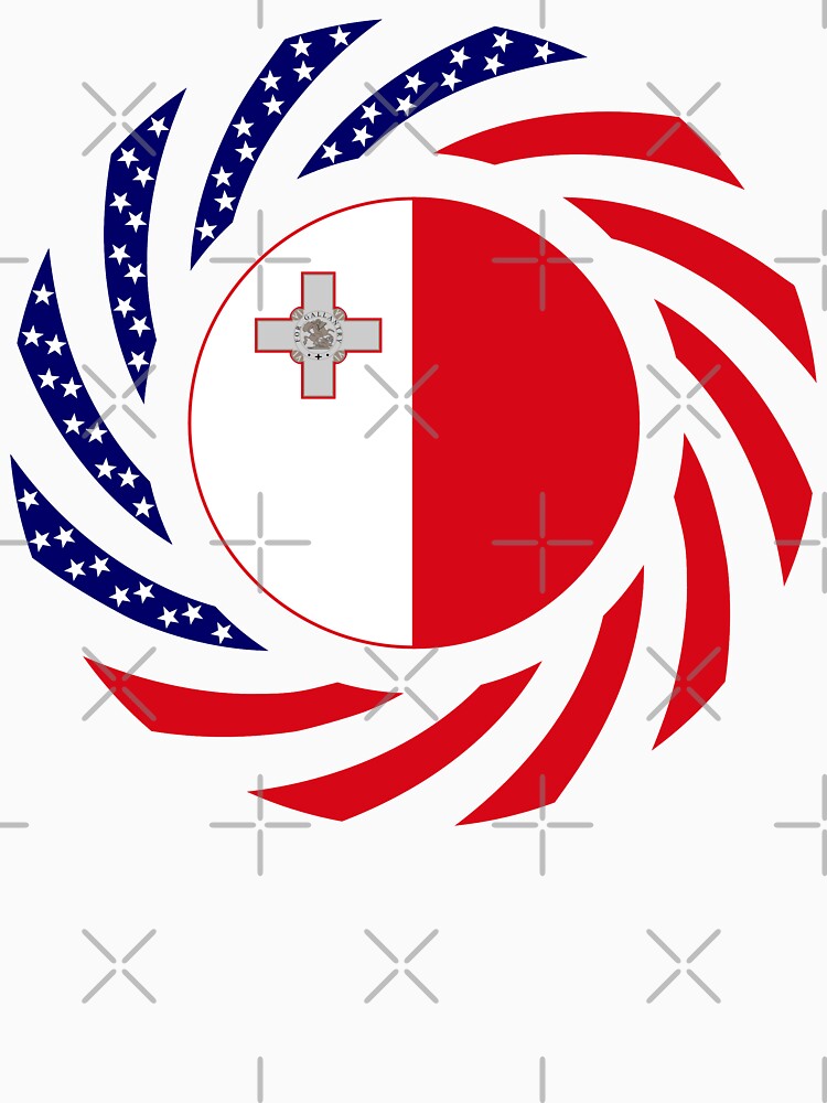 Maltese American Multinational Patriot Flag Series by carbonfibreme