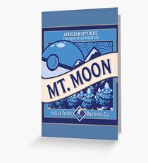 Mt. Moon Pokemon Beer Label Greeting Card