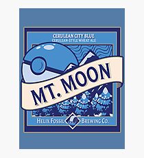 Mt. Moon Pokemon Beer Label Photographic Print
