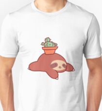 Sloth and Cactus Slim Fit T-Shirt