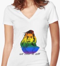 Camiseta entallada de cuello en V Lauren Jauregui - Amor