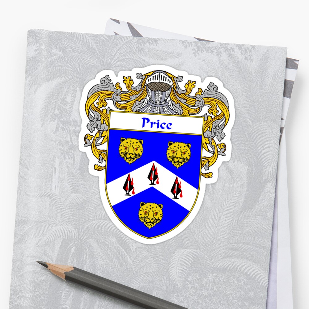 price-irish-coat-of-arms-price-irish-family-crest-stickers-by