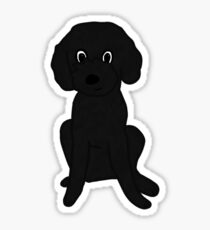 Cute Lil' Black Poodle Mix :3 Sticker