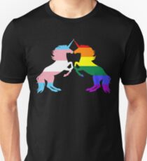 Gay Trans Pride Unicorns Unisex T-Shirt