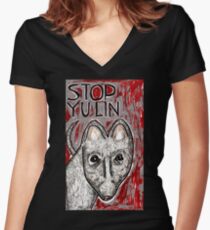 Stop Yulin Women's Fitted V-Neck T-Shirt