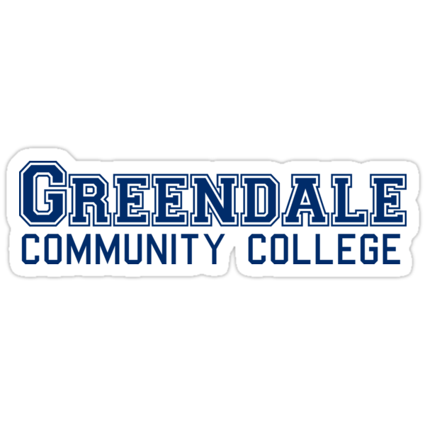 Community sticker. Greendale College. Общественный колледж Гриндейл. Community Greendale. Greendale community College символика.