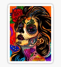 Orange Catrina Sticker