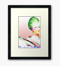 Pink Marie Glitch Framed Print