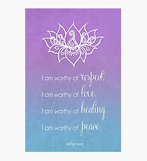 I am Worthy Photographic Print