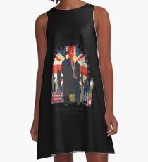 Eliminate the Impossible (Black Text) A-Line Dress