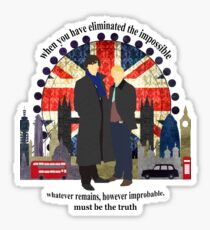Eliminate the Impossible (Black Text) Sticker