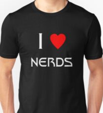 I Love Nerds (wht) Unisex T-Shirt