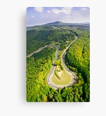 Aerial shot #3 of the Nürburgring Nordschleife Caracciola Karussell Canvas Print