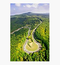 Aerial shot #3 of the Nürburgring Nordschleife Caracciola Karussell Photographic Print