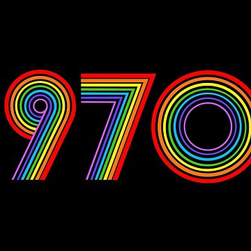 Artwork thumbnail, 1970s Retro Rainbow Disco Font  by DeborahCamp