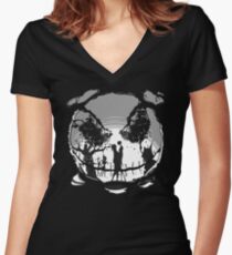 The Pumpkin Kiss Women's Fitted V-Neck T-Shirt