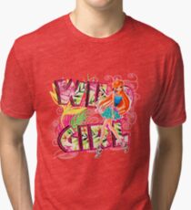 Camiseta de tejido mixto Wild Girl Rose - Bloom