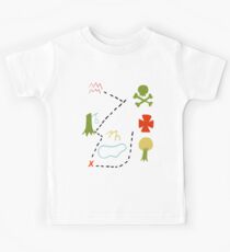 Peter Pan Map Kids T-Shirt