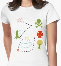Peter Pan Map Women's Fitted T-Shirt