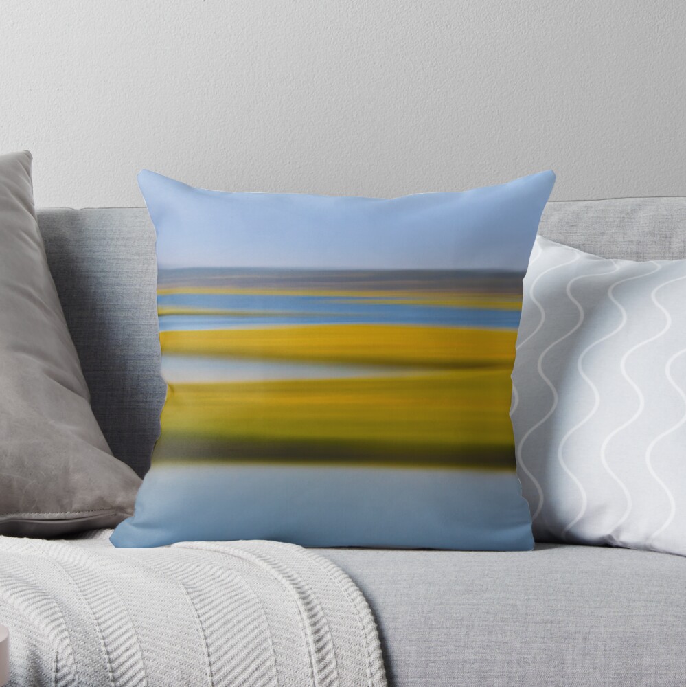 Beach Decor Throw Pillow Or Pillow Cover Green Yellow Blue Coastal Living Room Abstract Marsh Nautical Stripes Preppy Bedroom Home Decor Throw