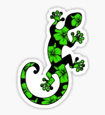 Gecko, lizard, Hawaii, aloha, surf, beach, summer, party, water sports Sticker