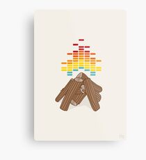 Crackling Fire Metal Print