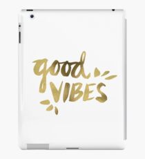 Good Vibes - Gold Ink iPad Case/Skin