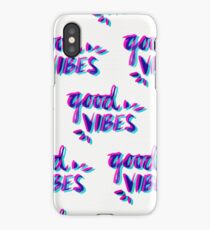 Good Vibes – Magenta & Cyan iPhone Case