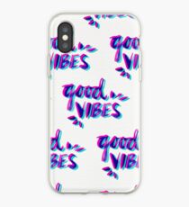 Good Vibes – Magenta & Cyan iPhone Case