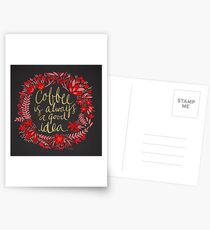 Coffee on Charcoal Postcards