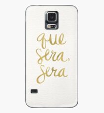 Was auch immer sein wird, wird (Gold Ink) sein Hülle & Klebefolie für Samsung Galaxy