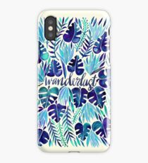 Tropical Wanderlust – Blue iPhone Case