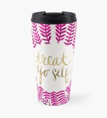 Treat Yo Self – Gold & Pink Travel Mug