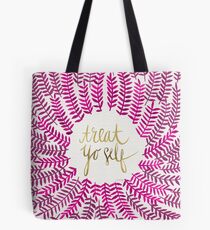 Treat Yo Self – Gold & Pink Tote Bag