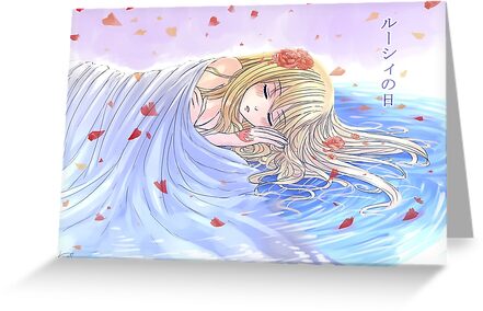 "Lucy Heartfilia" Greeting Cards by leons-7 | Redbubble