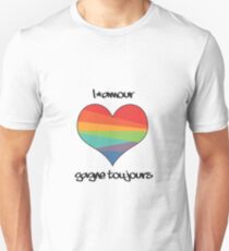 l'amour gagne toujours Unisex T-Shirt