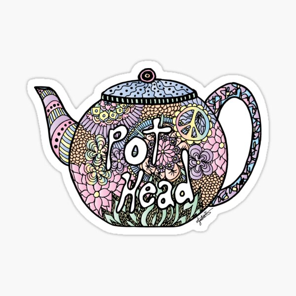 Tea Pot Head Sticker
