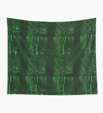 Green Lights - Matrix effect Wall Tapestry