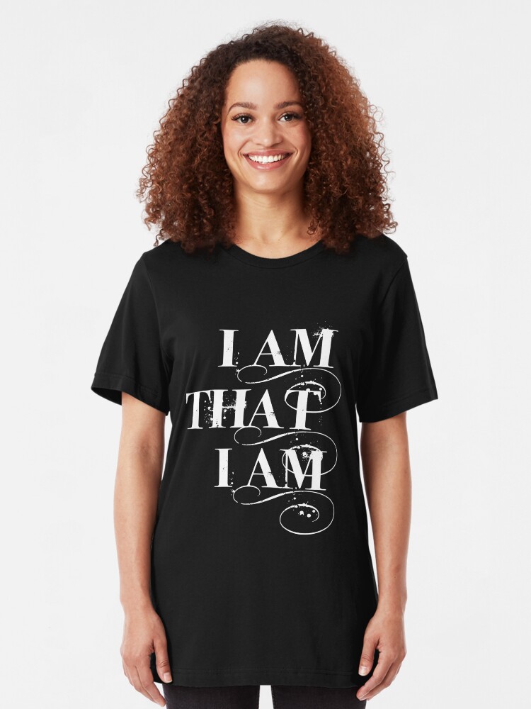 Alternate view of I Am That I Am - WHITE Slim Fit T-Shirt