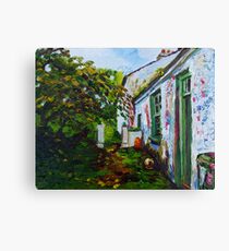 Garden Path, Rear of Former Abandoned Clachan, Ballyharry, Islandmagee, County Antrim. Canvas Print