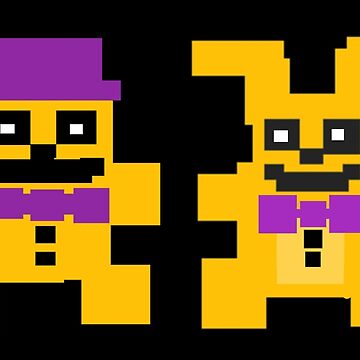 fredbear and springbonnie Art Board Print for Sale by crocoshop