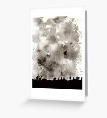 World War Ink Drawing Greeting Card