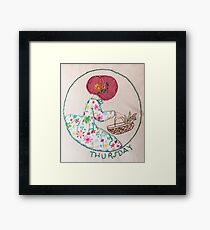 Thursday's Market Day Bonnet Lady Framed Print