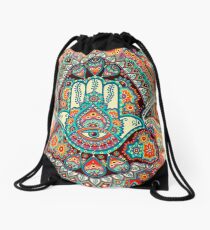 Hamsa Hand Drawstring Bag