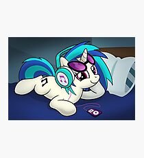 The Audiophile (Vinyl Scratch Poster) Photographic Print