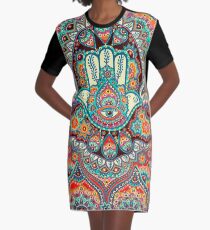 Hamsa Hand T-Shirt Kleid