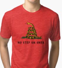 No Step On Snek Snake T-Shirt Tri-blend T-Shirt