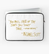 The Office Wayne Gretzky Quote Gold Laptop Sleeve