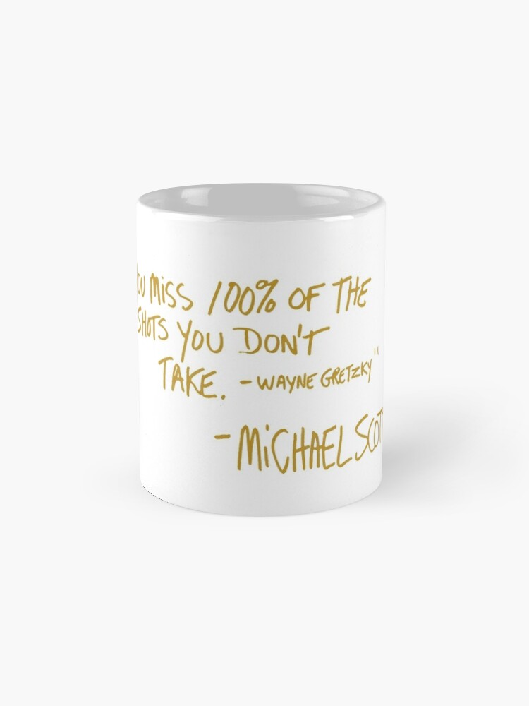"The Office Wayne Gretzky Quote Gold" Mug by megsmillie | Redbubble