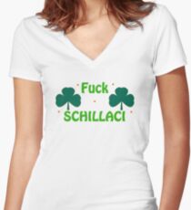 Fuck Schillaci Women's Fitted V-Neck T-Shirt
